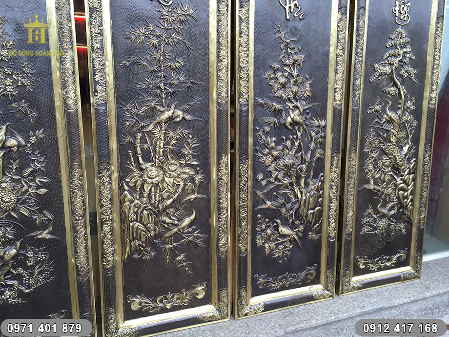 Mỗi đường n&eacute;t tr&ecirc;n bức tranh đều được c&aacute;c nghệ nh&acirc;n chau chuốt v&ocirc; c&ugrave;ng tỉ mỉ gi&uacute;p tạo l&ecirc;n một bức tranh sinh động, sắc n&eacute;t